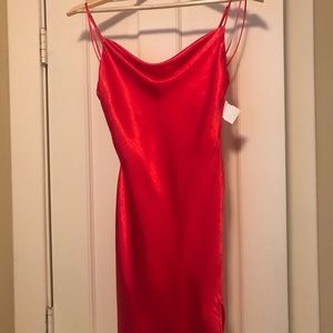 The Impeccable Pig | Red Strapped Mini Dress